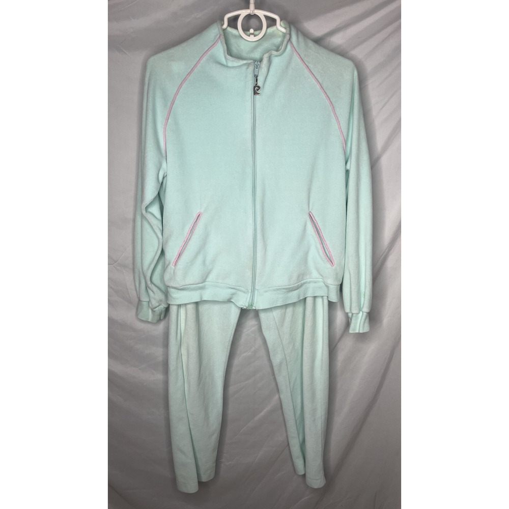 Pierre Cardin Tracksuit Teal Comfort Core Cotton Blend Size Small Vintage 1980s
